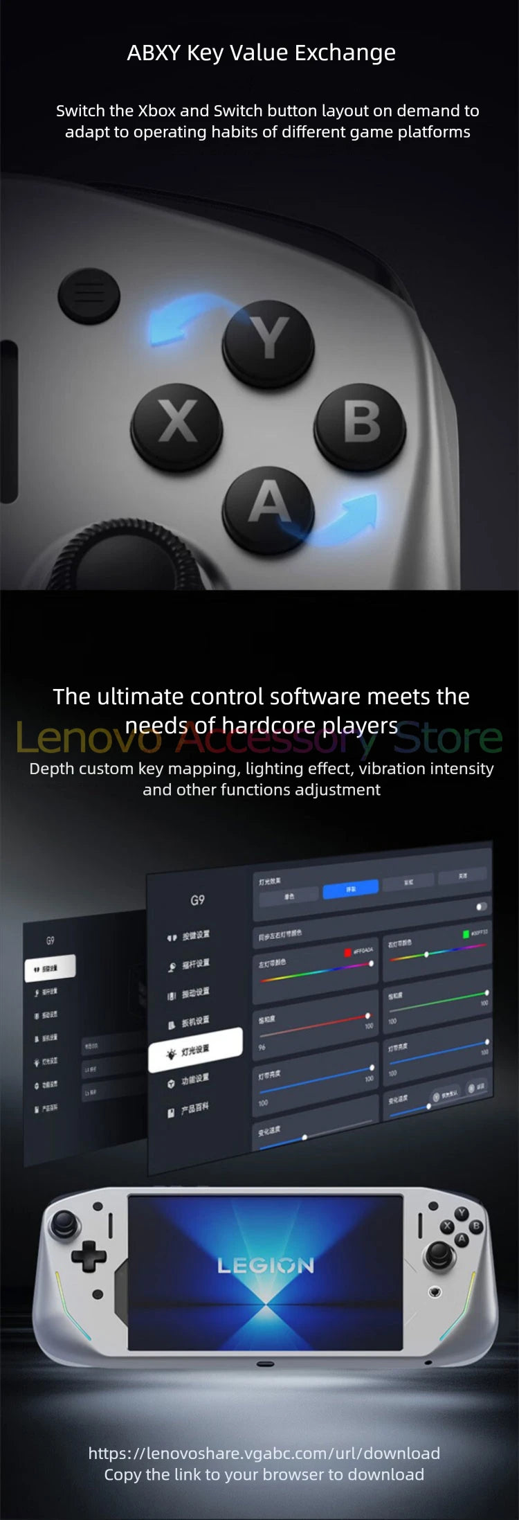 Lenovo LEGION G9 2025 Gamepad For Y700 Gen2 Gen3 Gen4 Tablet Game Controller Vibration Motor High Precision Hall Rocker Gaming