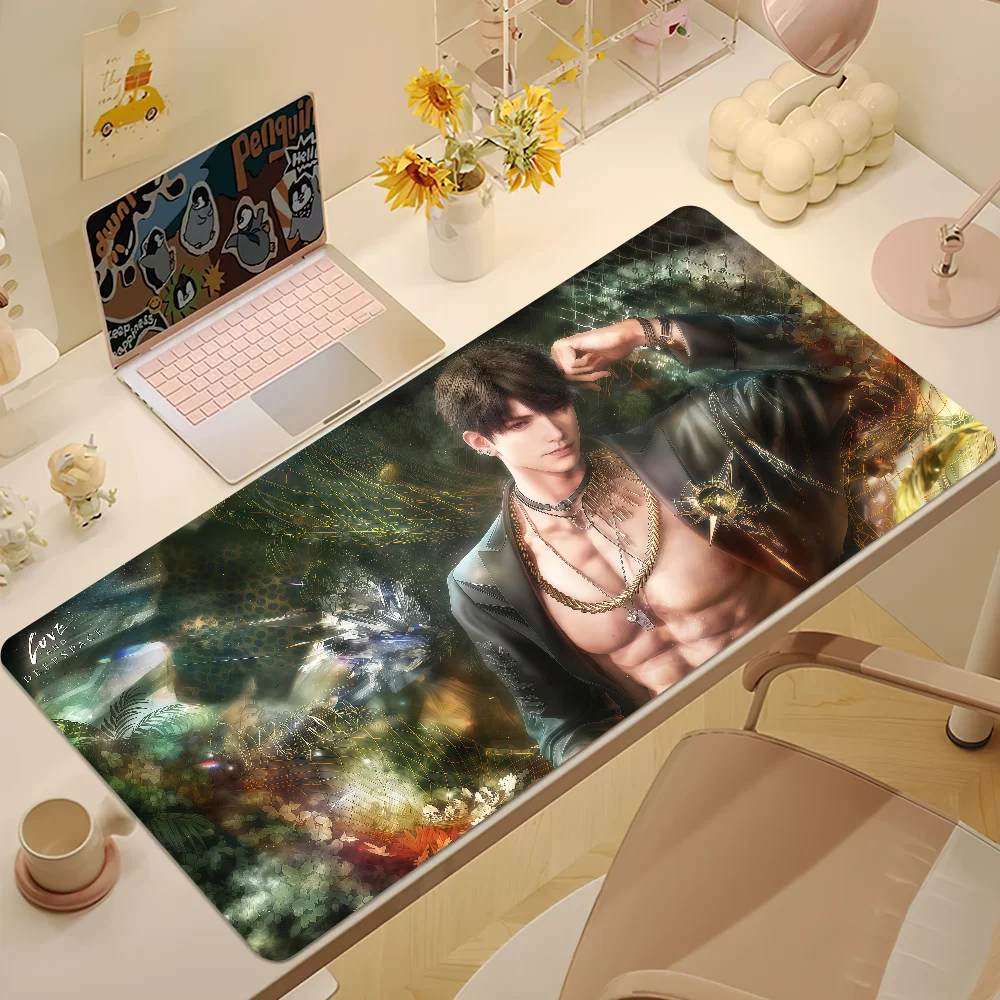 Love and Deepspace Zayne Sylus Xavier Caleb Mouse Pad Non-slip Lockedge Thickened Desktop MousePad Large Gaming Office Student