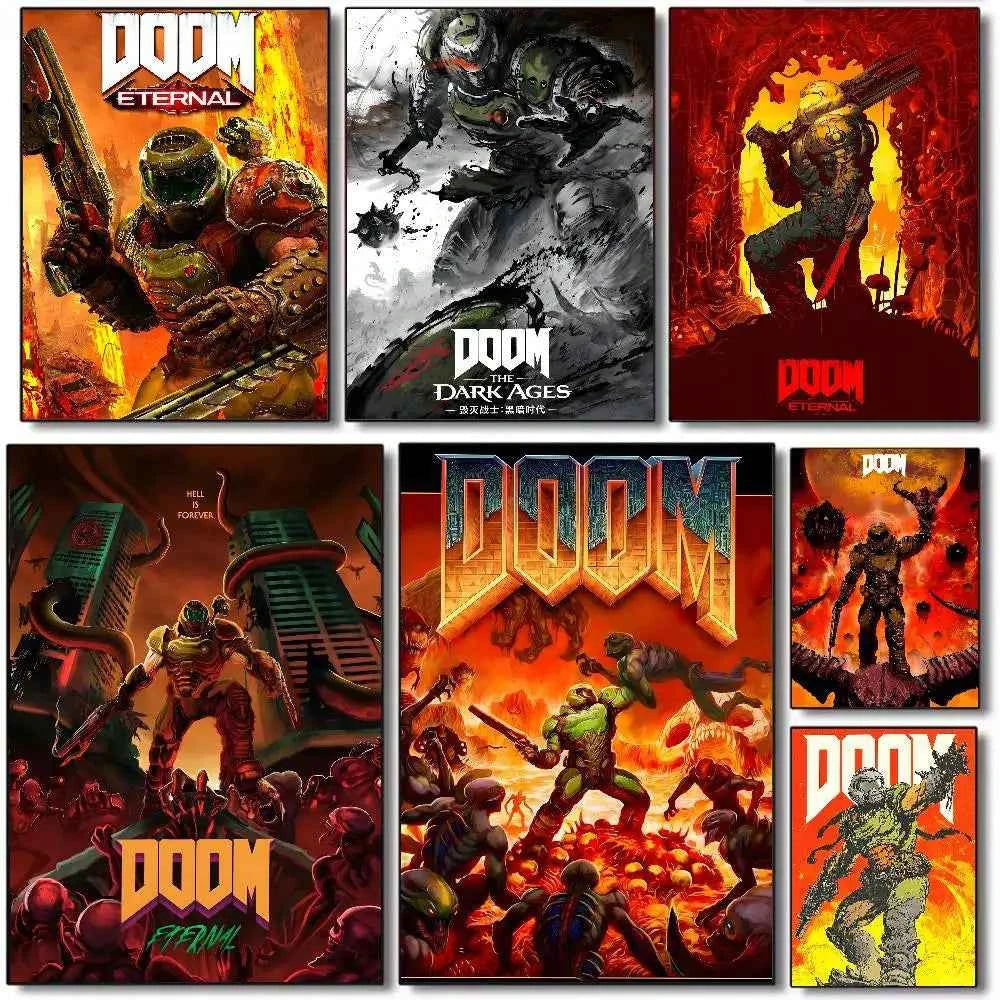 Cool Movie D-Doom Poster Art HD Canvas Advanced Aesthetic Printing Paper Wall Art for Living Room Home Decor