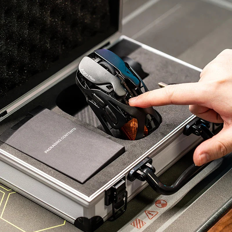 Angry Miao AM Infinity Mouse Tri Mode Wireless Mouse Paw3950 8000Hz Lightweight Hollow Out Magnalium Gaming Mice PC Accessories - WinSupport Tech