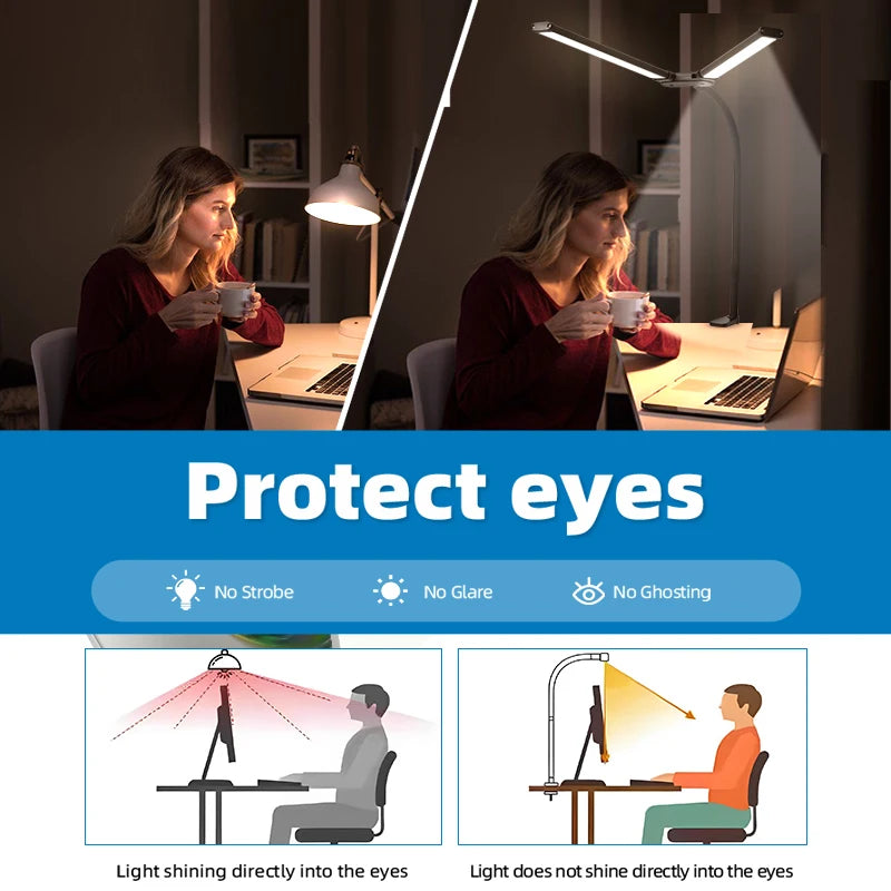 Led Monitor Light Bar Stepless Dimmable Desk lamp Computer Screen Hanging Light Led Table Lamp Indoor Lighting for Laptop Office