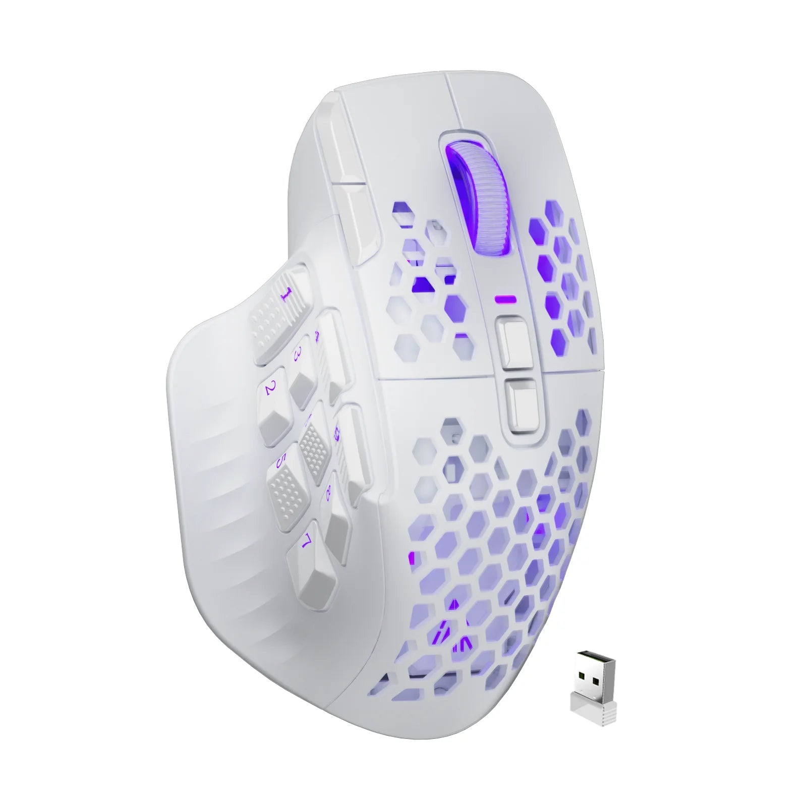 SOLAKAKA SM809 Pro Wireless MMO Gaming Mouse PAW3311 16 Side Buttons 24000 DPI RGB Honeycomb Programmable Macro Wireless mouse - WinSupport Tech