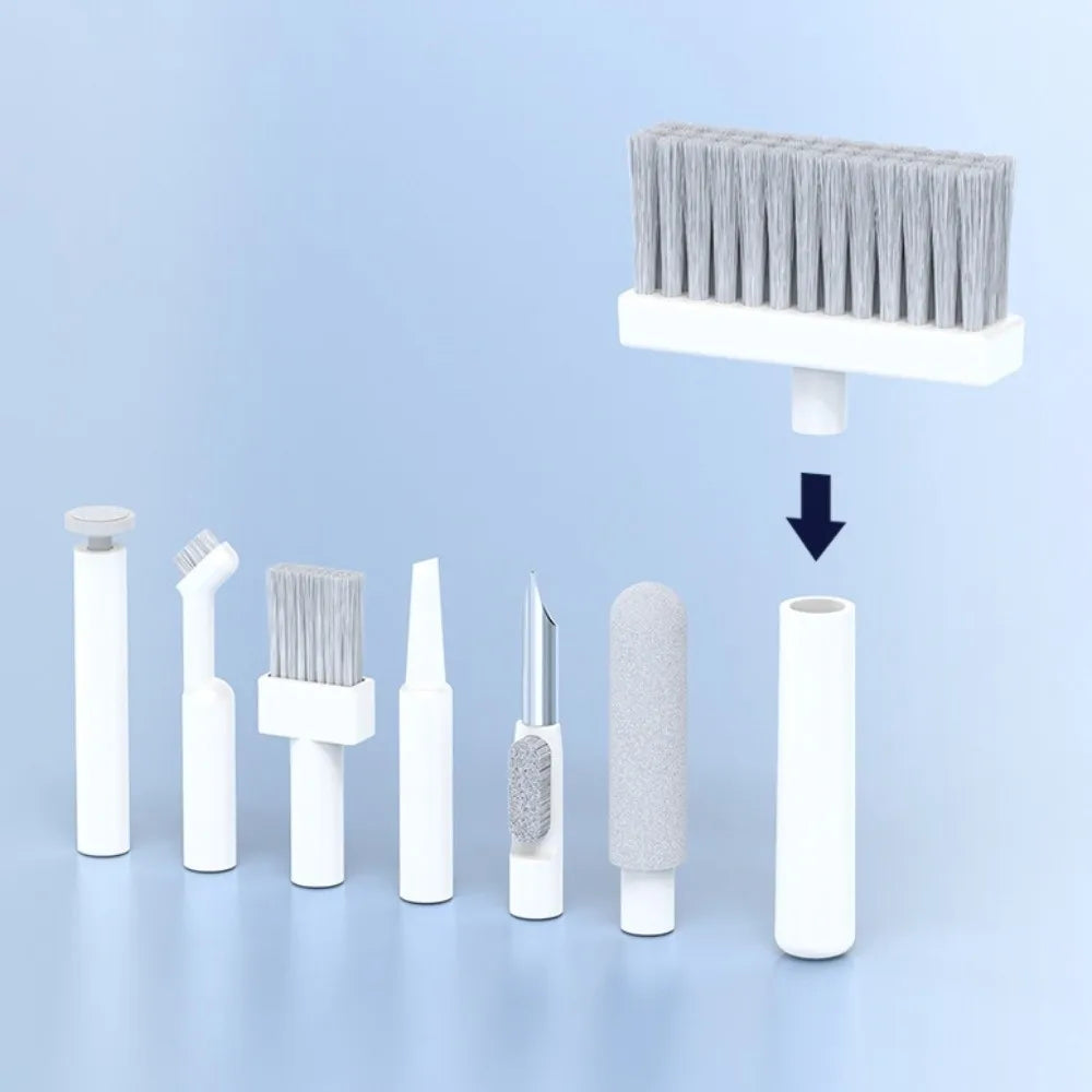 Wrist Pad Computer Cleaning Tools 22 in 1 Soft Foam Keyboard Cleaner Kit Built-in Storage Duster Earphone Clean Brush Set Typing