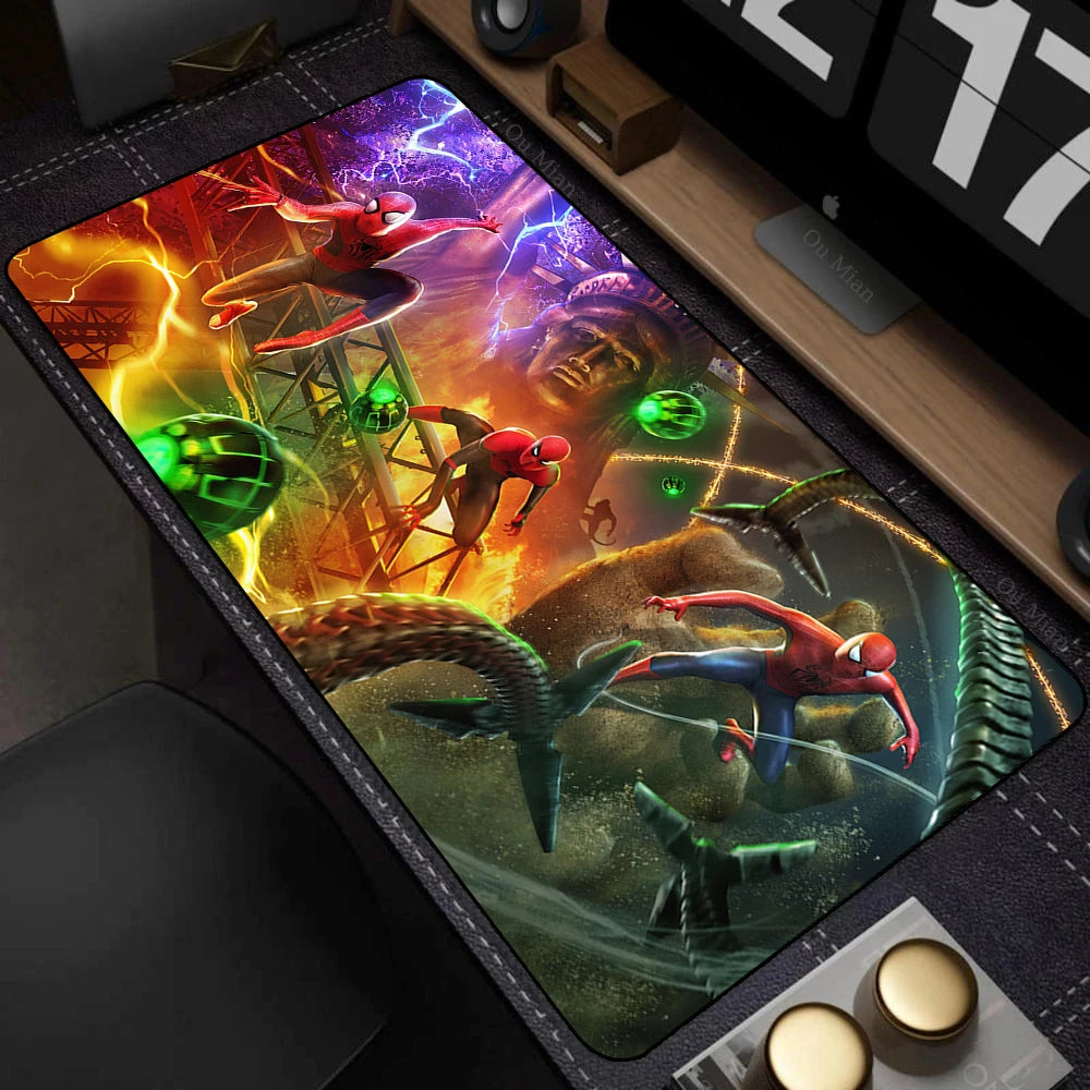 Spider-Man Mouse Pad Laptop HD Anime XXL Keyboard Pad Gamer Cabinet Mousepad PC Gaming Accessories Desk Mat Rubber Carpet