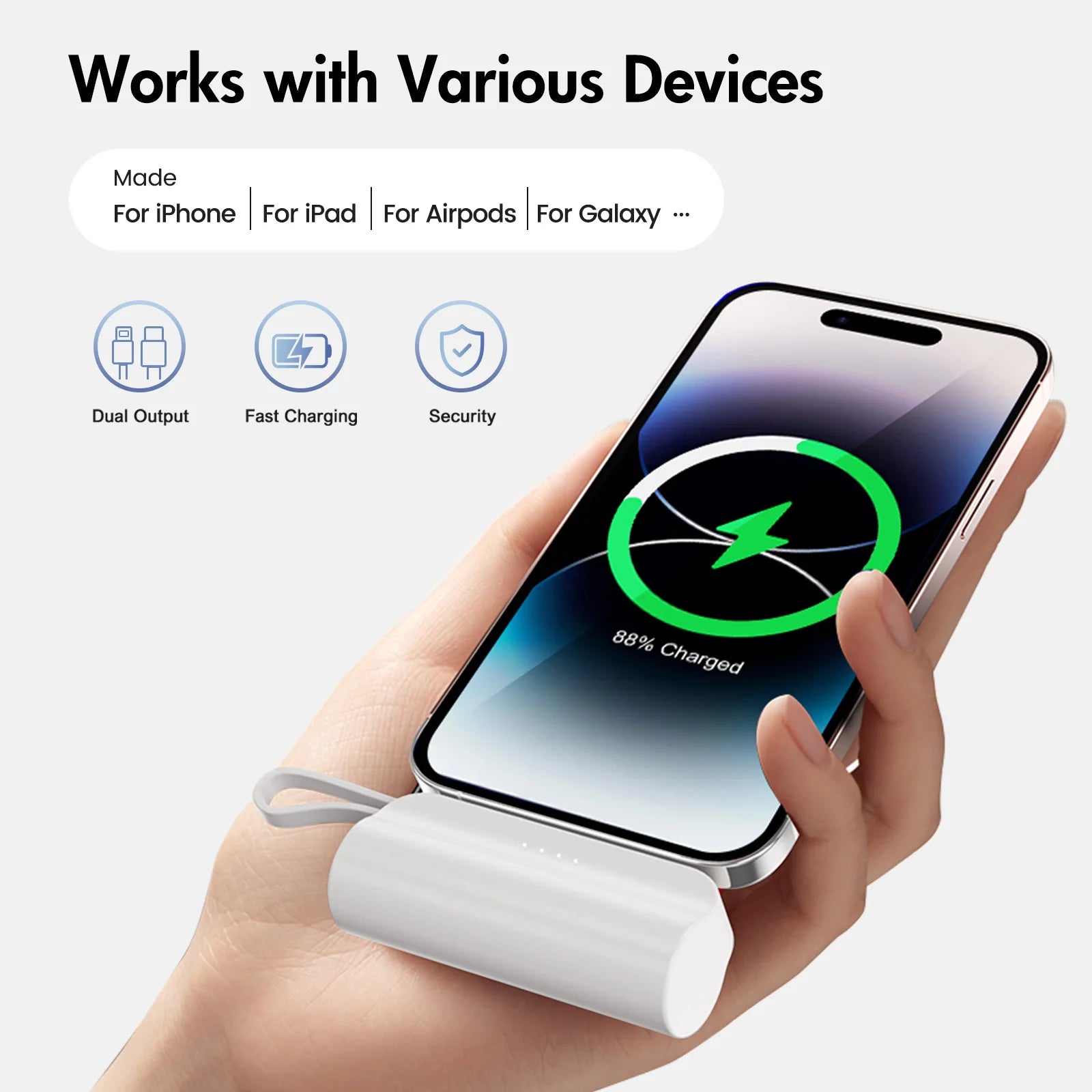 MIni Power Bank 4500mAh Fast Charging 10W Portable Type-C External Battery Charger For Huawei Samsung iPhone Powerbank