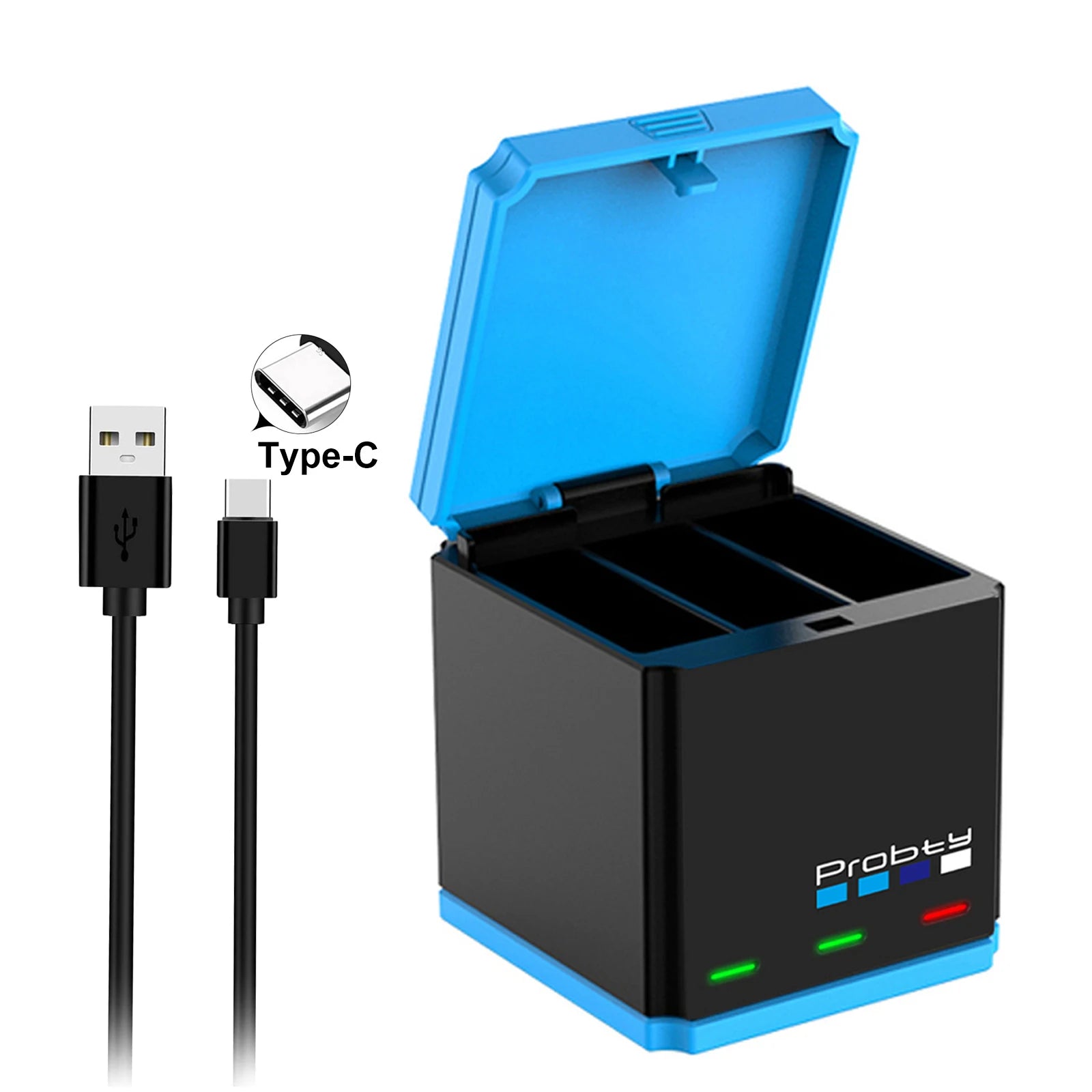 For GoPro 12 11 10 Charger, fast charging box, lithium ion battery storage box, for GoPro Hero 9 10 11 sports camera accessorie