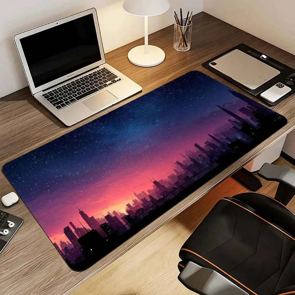 Starry City Mouse Pad Large Computer Office Game Table Mats XXL Rubber Anti-slip Gaming Keyboard Mousepads Long Desk Pads 50X100