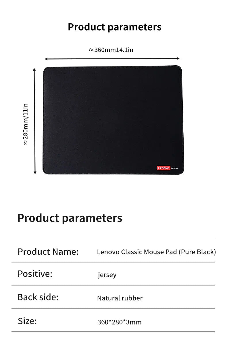 Lenovo E-Sports Gaming Extra-Thick Gaming Mouse Pad Portable Office Keyboard Desk Protector Computer Stain-Resistant Desk Pad