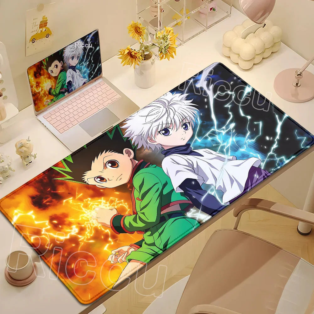 New Hxh Large Mousepad Hunter X Hunter Mouse Pad XXL Gaming Accessories Office Gamer Keyboard Desk Mat Non-Slip Laptop Anime Rug