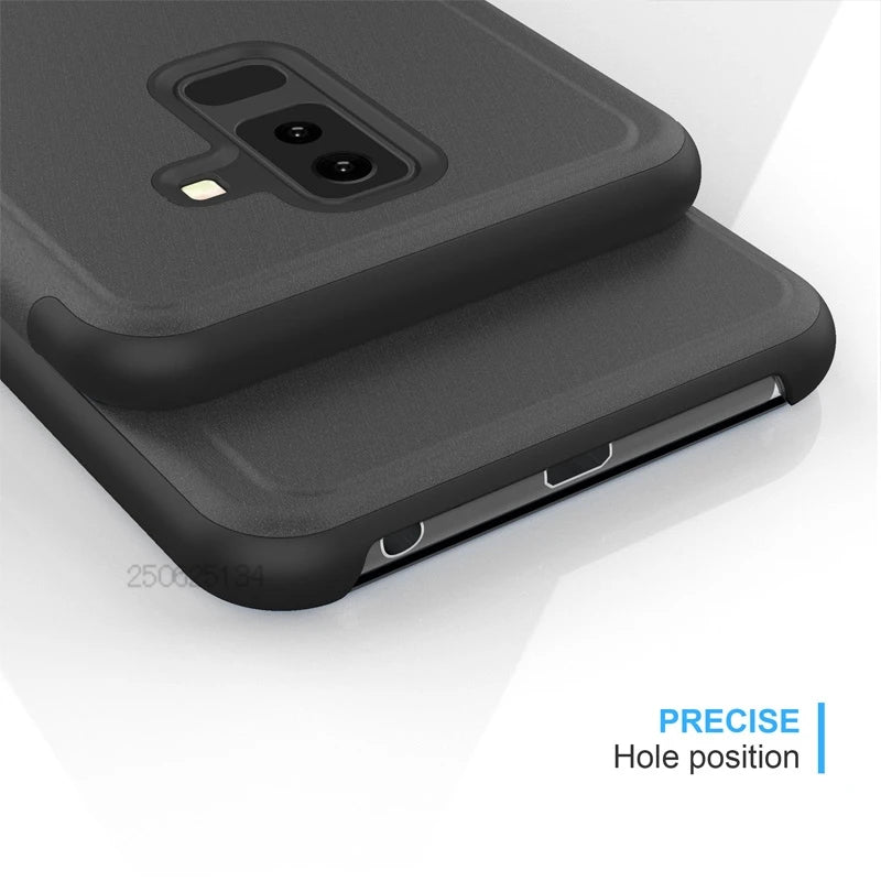 Luxury Smart Case For Samsung Galaxy S24 S23 S22 S21 Ultra S20 S10 S9 S8 Plus S23 FE 5G Mirror Leather Smart Flip Suppor Cover