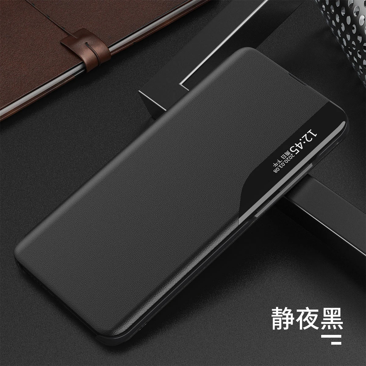 Smart View Window Leather Flip Phone Case with Kickstand For Samsung S26 Ultra S25 Edge S24 S23 S21 S20 FE S22 Plus + Note 20