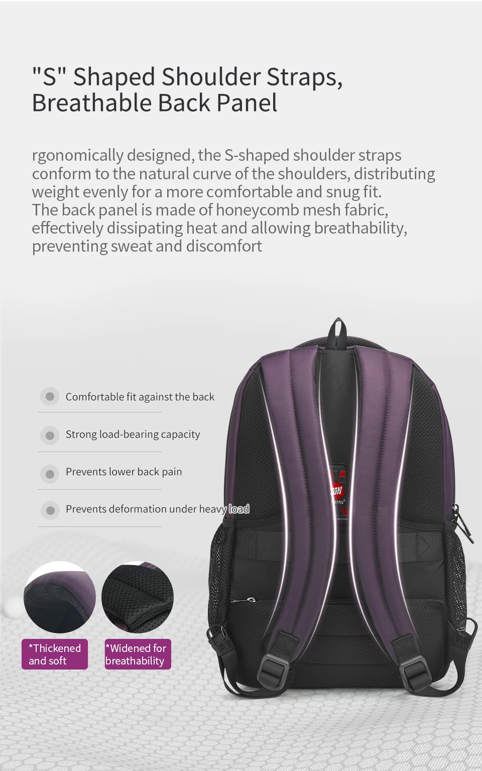 Tigernu Women’s Anti-Theft Laptop Backpack 15.6 Inch – Waterproof Travel & School Backpack for Women, Stylish Purple Laptop Bag