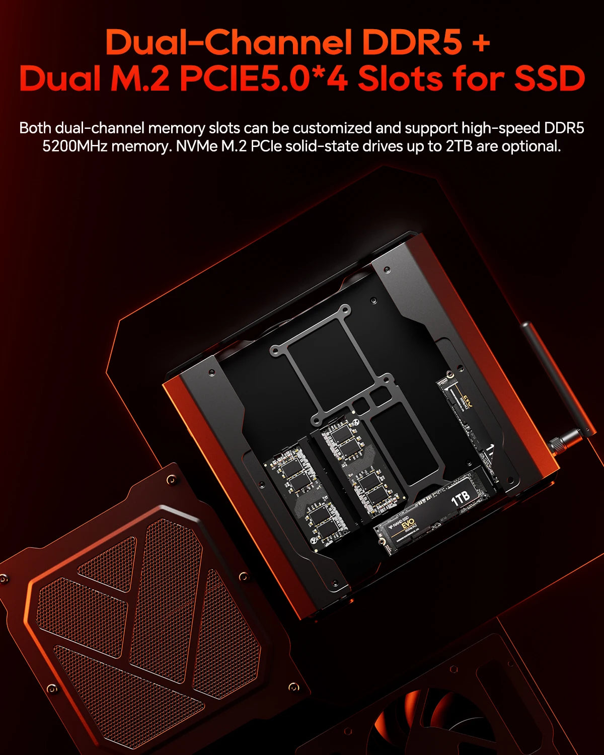 AOOSTAR GODY Mini PC AMD Ryzen 9 7940HX CPU+AMD Radeon RX 7600XT WiFi 7 Graphics High Performance Gaming Desktop Computer - WinSupport Tech
