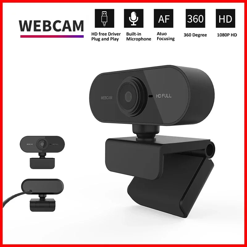 1080P HD Mini Webcam with Mic USB for Laptop Desktop Ideal for Video Calls And Conferences