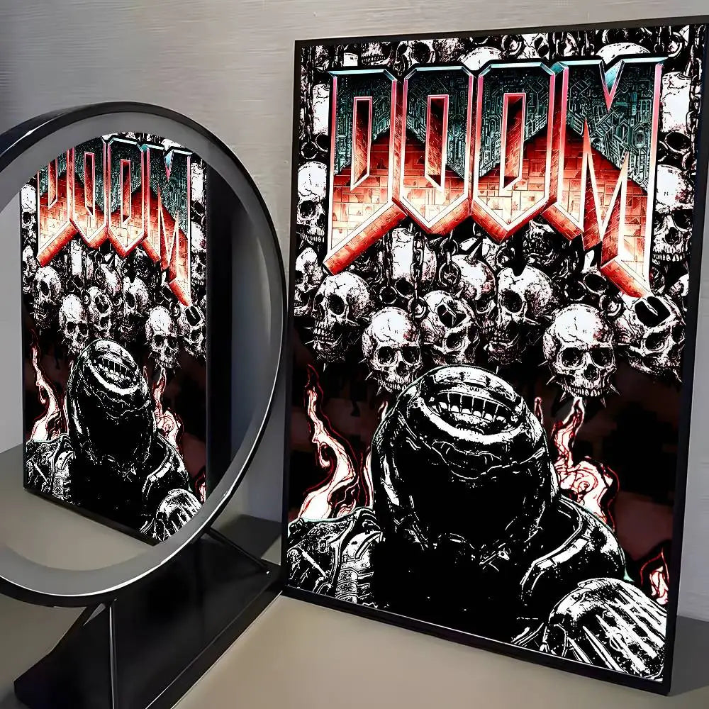 Cool Movie D-Doom Poster Art HD Canvas Advanced Aesthetic Printing Paper Wall Art for Living Room Home Decor