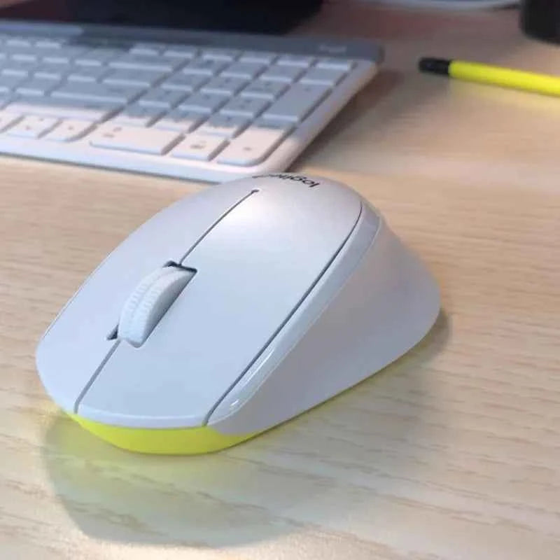 Logitech Compact 2.4G Wireless Silent Mouse M330 M331 Ergonomic Plug and Play for Desktop Computer PC Optical Mouse