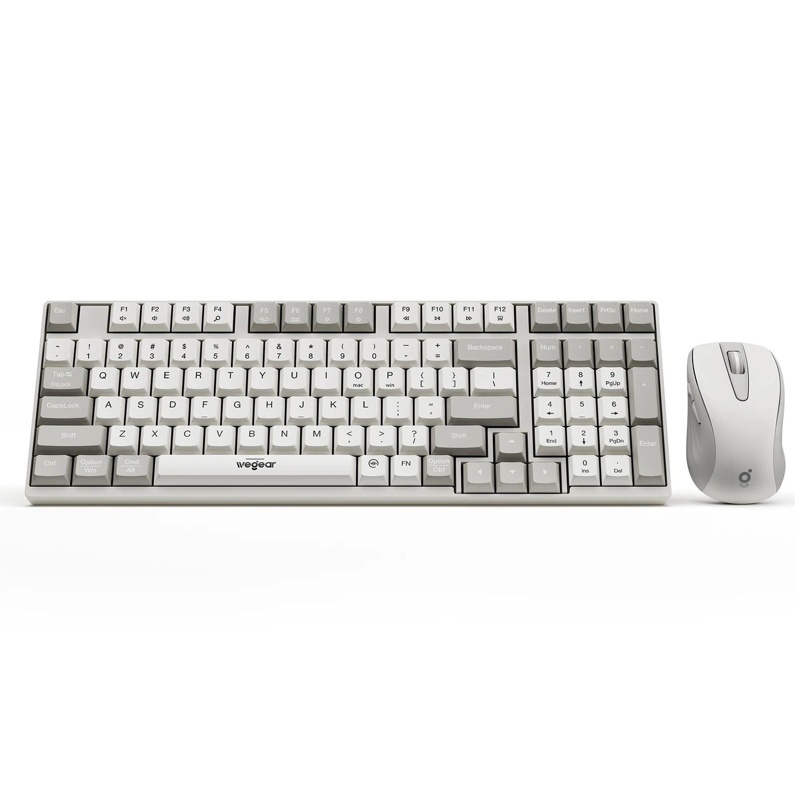 wegear KM3 Wireless Keyboard Mouse Combo 98 keys Full Size Wireless Keyboard Supports Windows/Mac OS for Notebook Laptop