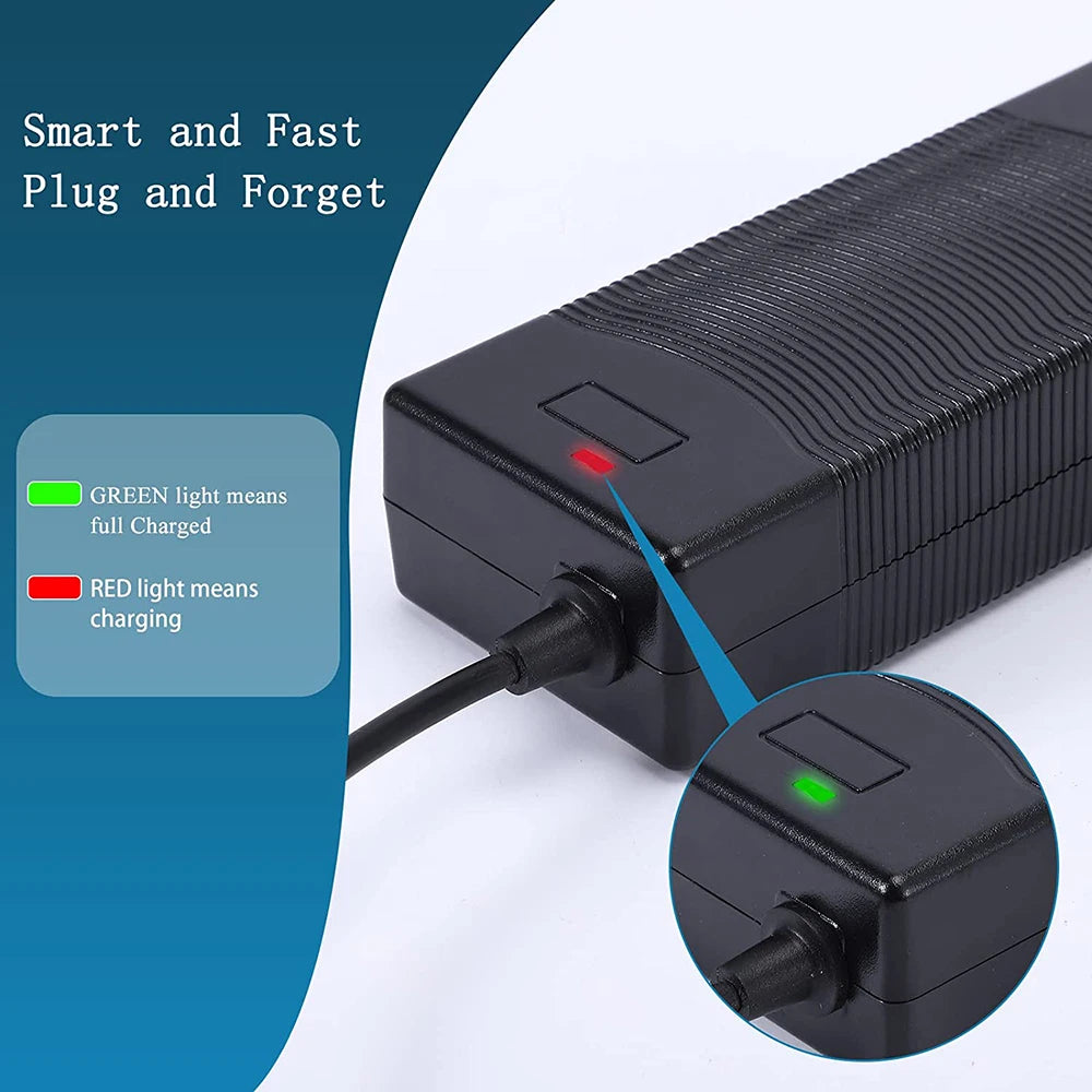 48V 2 Amp Charger Output 54.6V 2A  Charger 48V 3-pin XLR Male Plug for 48volt Charger 13S Lithium Battery Pack