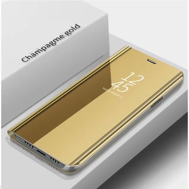 Smart View Mirror Leather Flip Case for Samsung Galaxy S26 Ultra Sumsung Samsang S 26 Plus S26Ultra S26+ 5G Magnetic Stand Coque