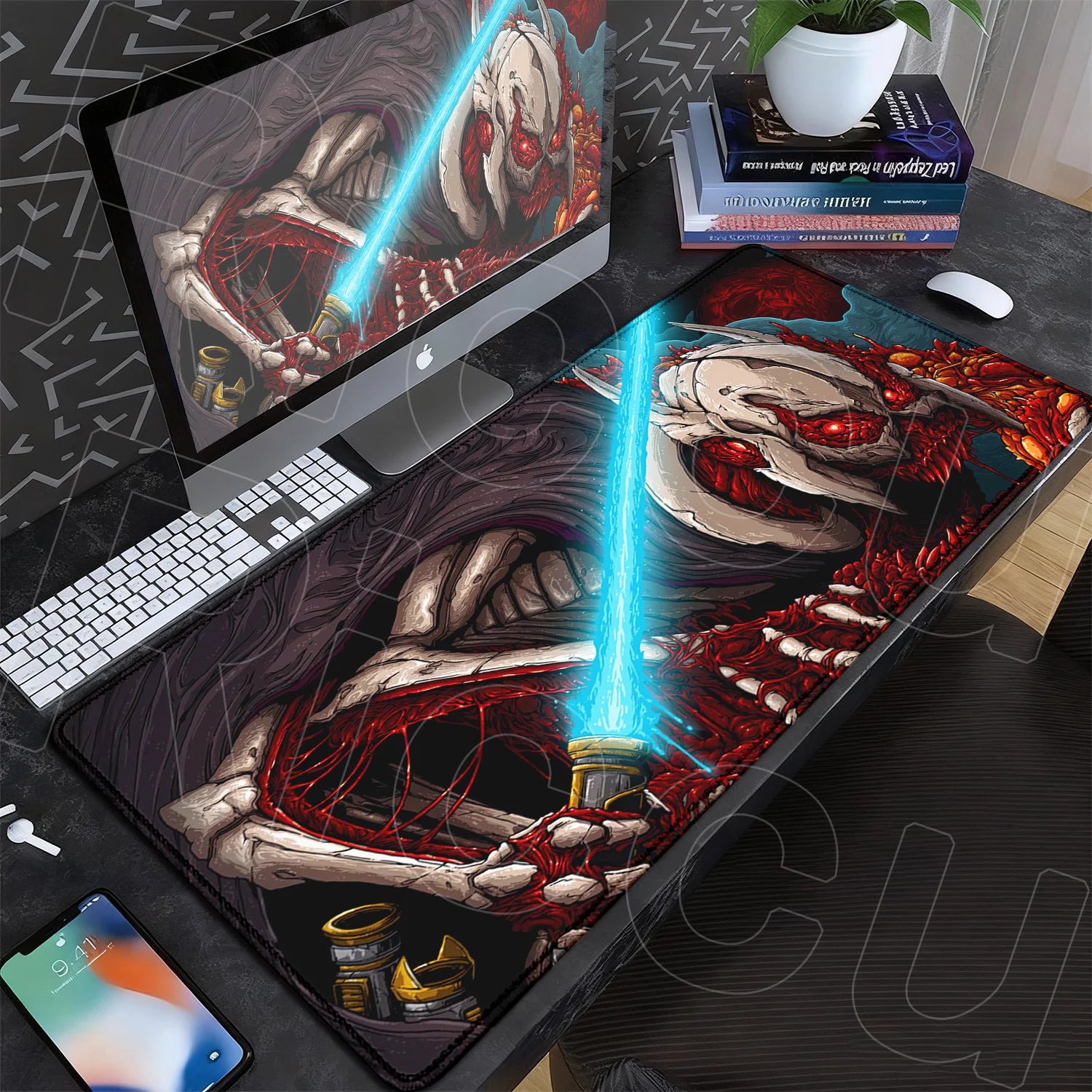 60x35cm Company Office Mice Extend Carpet XXL Hyper Beast Non-slip Rubber Mouse Pad Keyboard Gaming Accessories Cool Monster Mat
