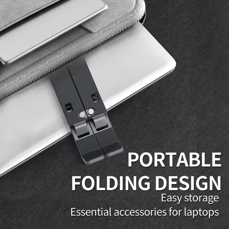Foldable Laptop Stand Adjustable Portable Folding Stand ABS Plastic Base Supports Various Laptop Computer 10 Level Adjustable Height