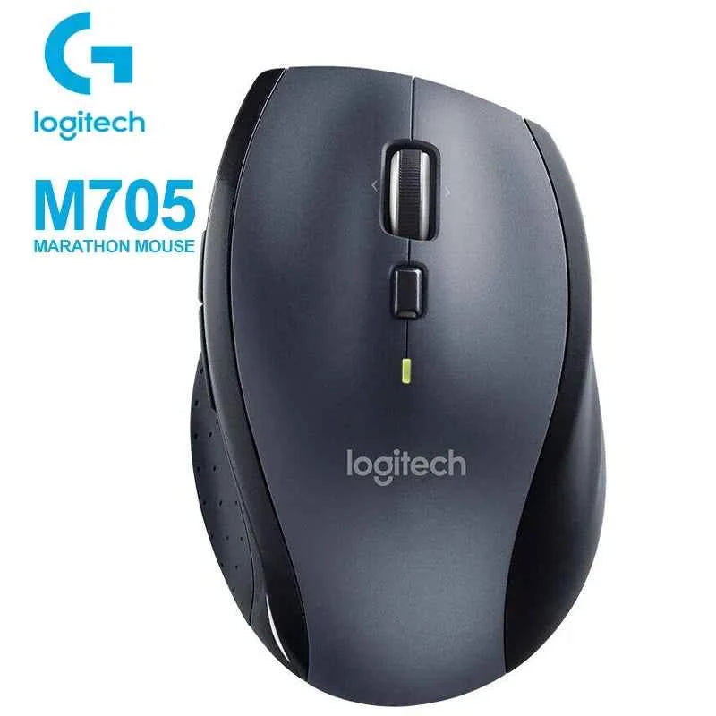 Logitech M705 Wireless Laser Mouse Unifying Receiver Ergonomic Design for PC Laptop Desktop Mac Office Use Computer Peripherals