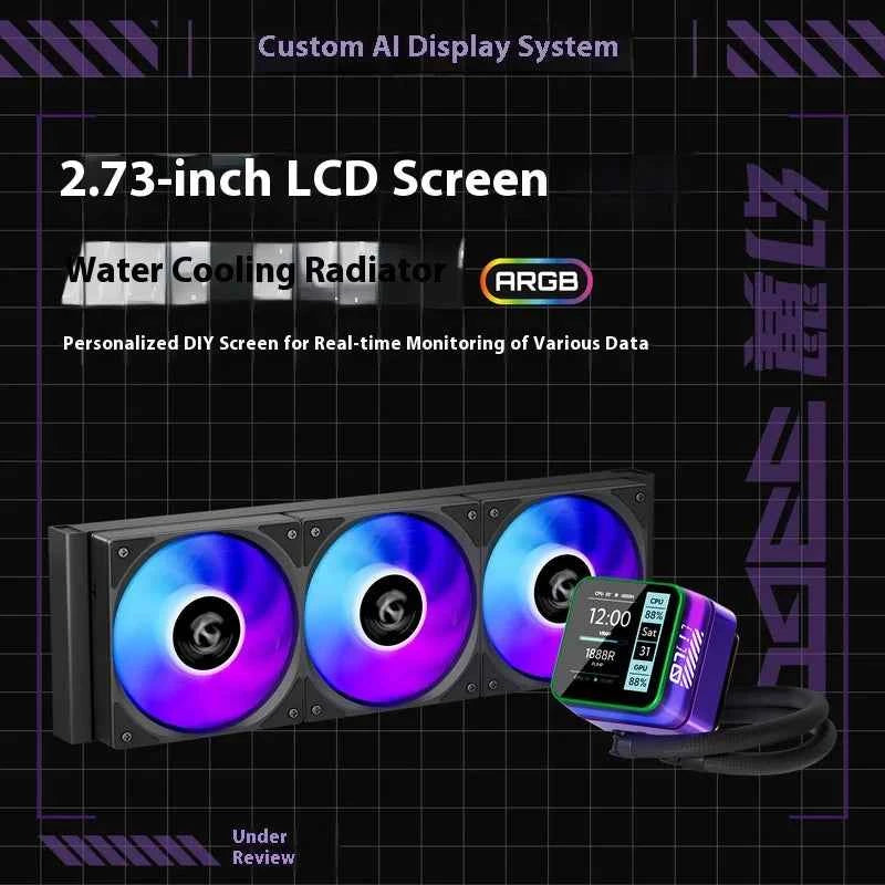 XPOWER TRAIN S360 A-RGB Liquid CPU Cooler, Water Cooling Radiator 5V 3PIN ARGB Fan, Built-in Display