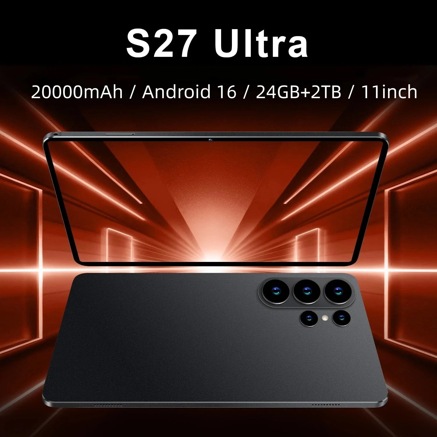 2026 5G Tablet Android 16 Brand New 11 inch 24GB RAM 2TB ROM Tablet 20000mAh 10Core WIFI Bluetooth Network MI Tablet
