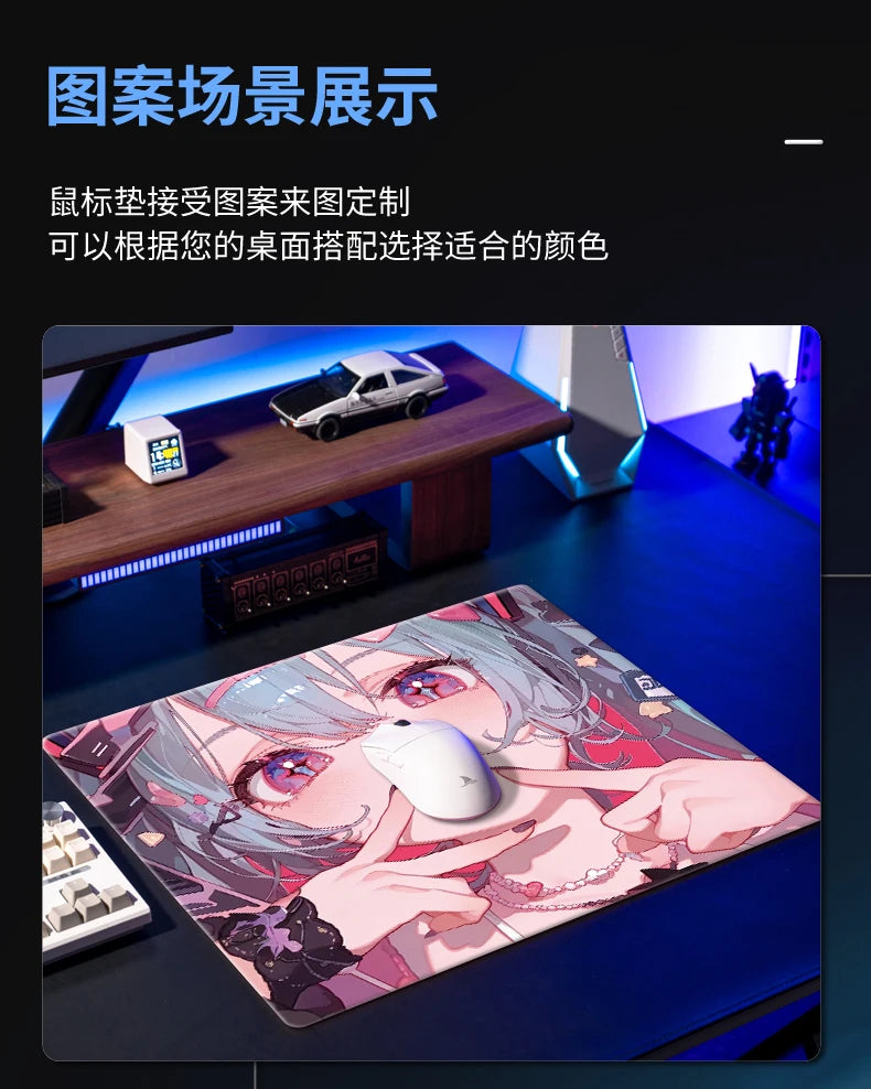 Large Tempered Glass Mouse Pad Extra Large FPS Esports Desk Pad Upgraded Smooth Custom Anti Slip Special Crystal Mist Surface