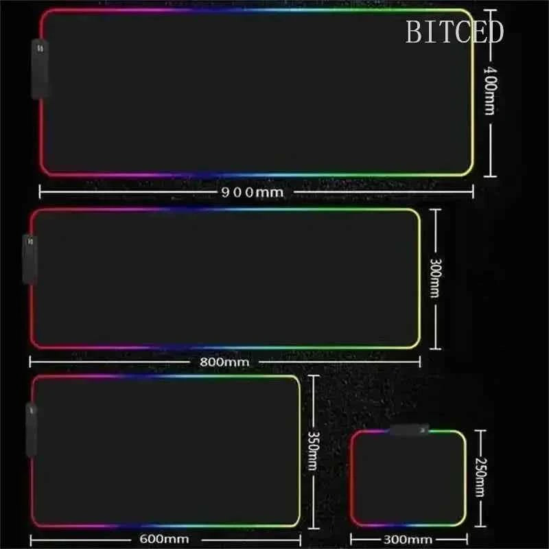 RGB Sakura Scenery  Mousepad Japan Cherry Blossom Gaming Non-slip Table Pad Glowing Keyboard Mouse Pad Laptop Mat With Backlight