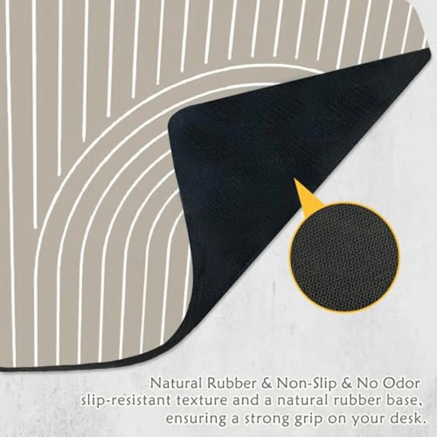 Mouse Pad for Desk, Abstract Neutral Rainbow Mousepad for Gaming Work Computer Laotop Office Dorm with Non-Slip Rubber Base, 9.