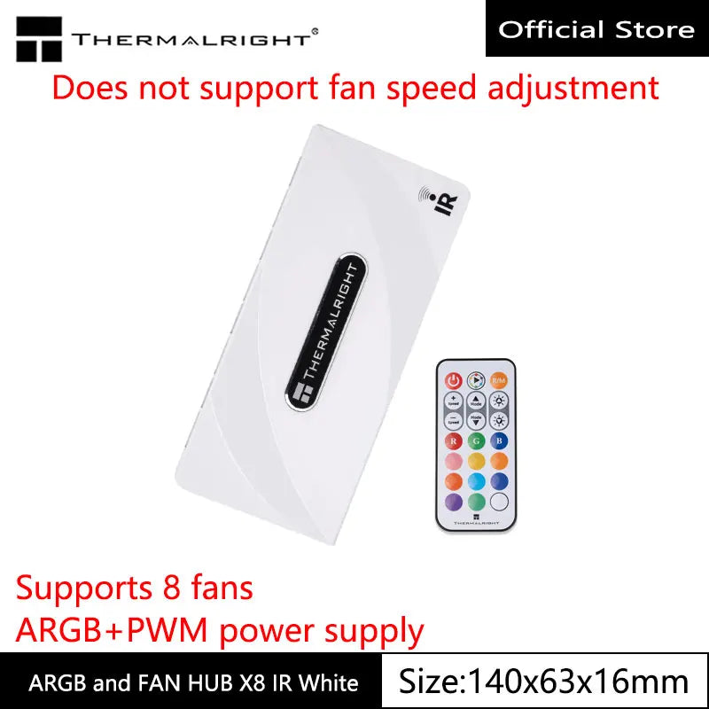 Thermalright TL-ARGB & FAN HUB Computer fan hub，ARGB And PWM Light and speed synchronization/Included remote control