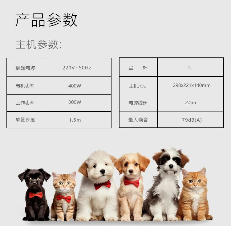 7-in-1 Multifunctional Pet Grooming Kit, Vacuum, Trimmer & Shaver All in One for Dogs & Cats