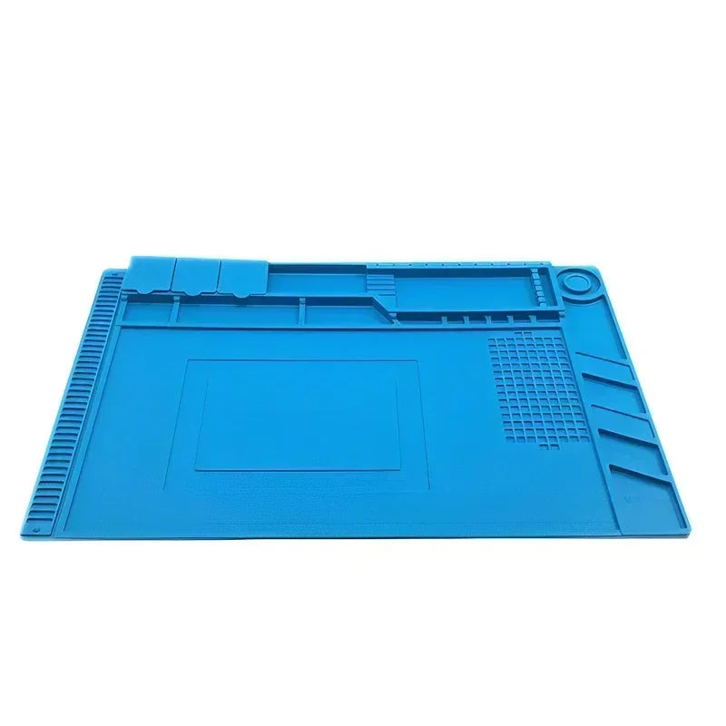 Magnetic Mat Silicone Repair Mat Circuit Board Soldering Pad Heat Resistant 932°F Anti-Static for ESD Iron Phone Repair