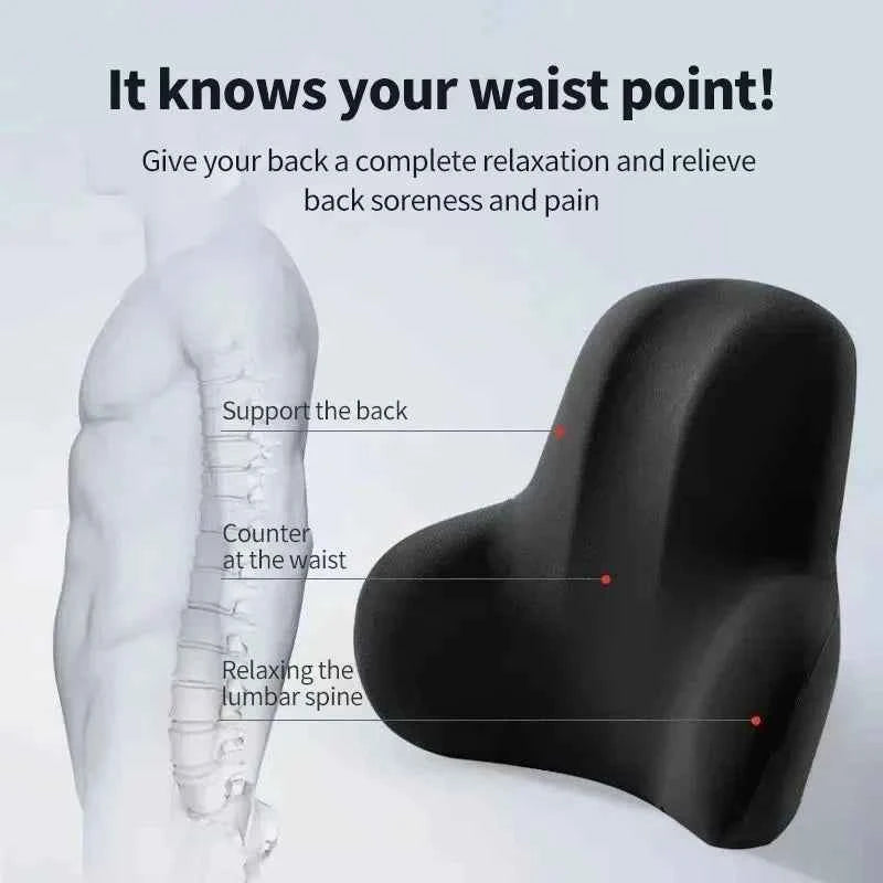 1pc Memory Foam Office Chair Cushion with Lumbar Support,for Back Pain,Washable Cover,Computer Desk Chair Pain System