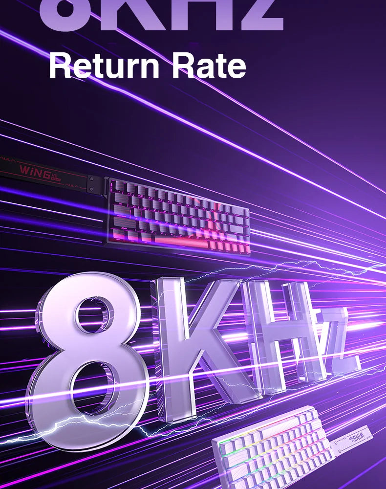 AULA WIN68 HE Esports Magnetic Switch Keyboard Rapid Trigger 8K Return RGB Hotswap 60% 68% Custom Game Keyboard