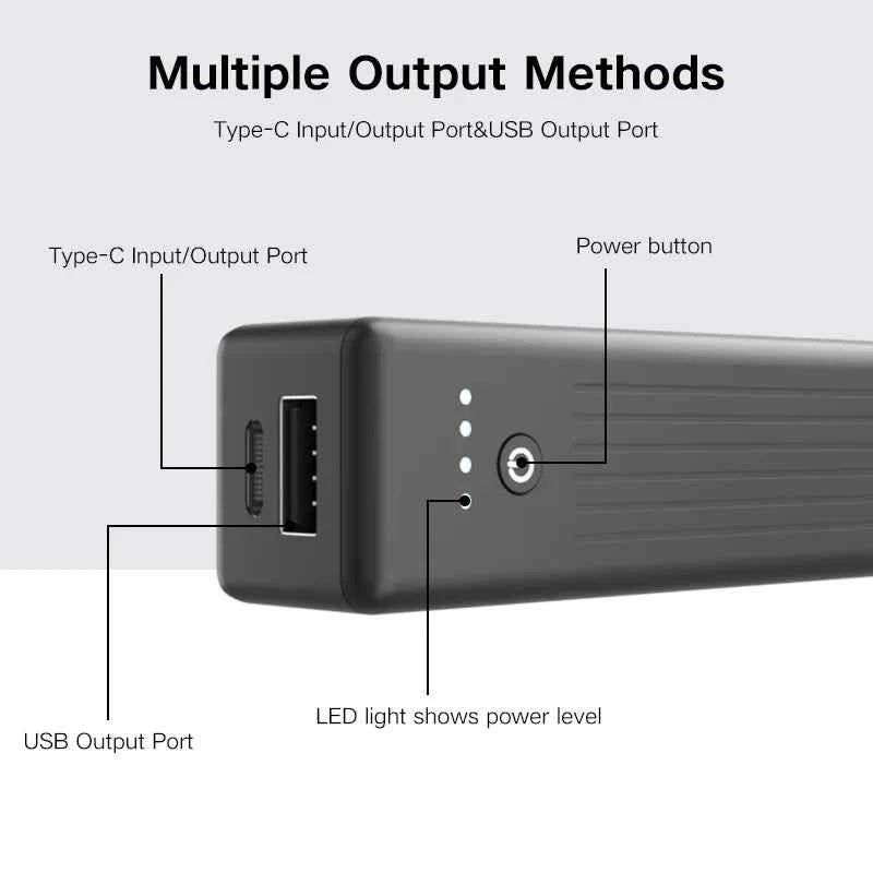 PUJIMAX 5000mAh Power Bank 12W Fast Charging Portable External Battery for iPhone 15 14 12 Xiaomi Huawei Samsung Mini Powerbank