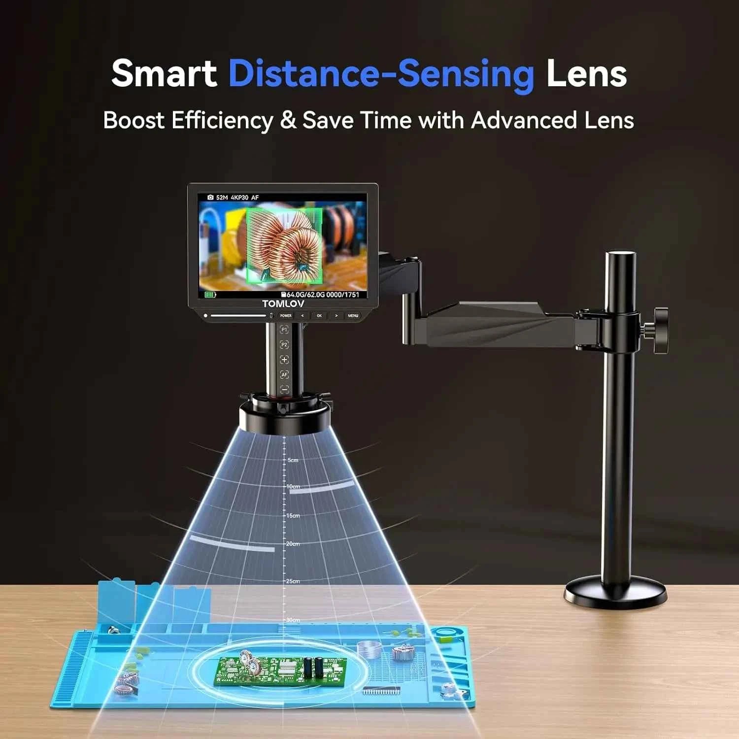 TOMLOV 4K Digital Microscope Autofocus 2000X 8