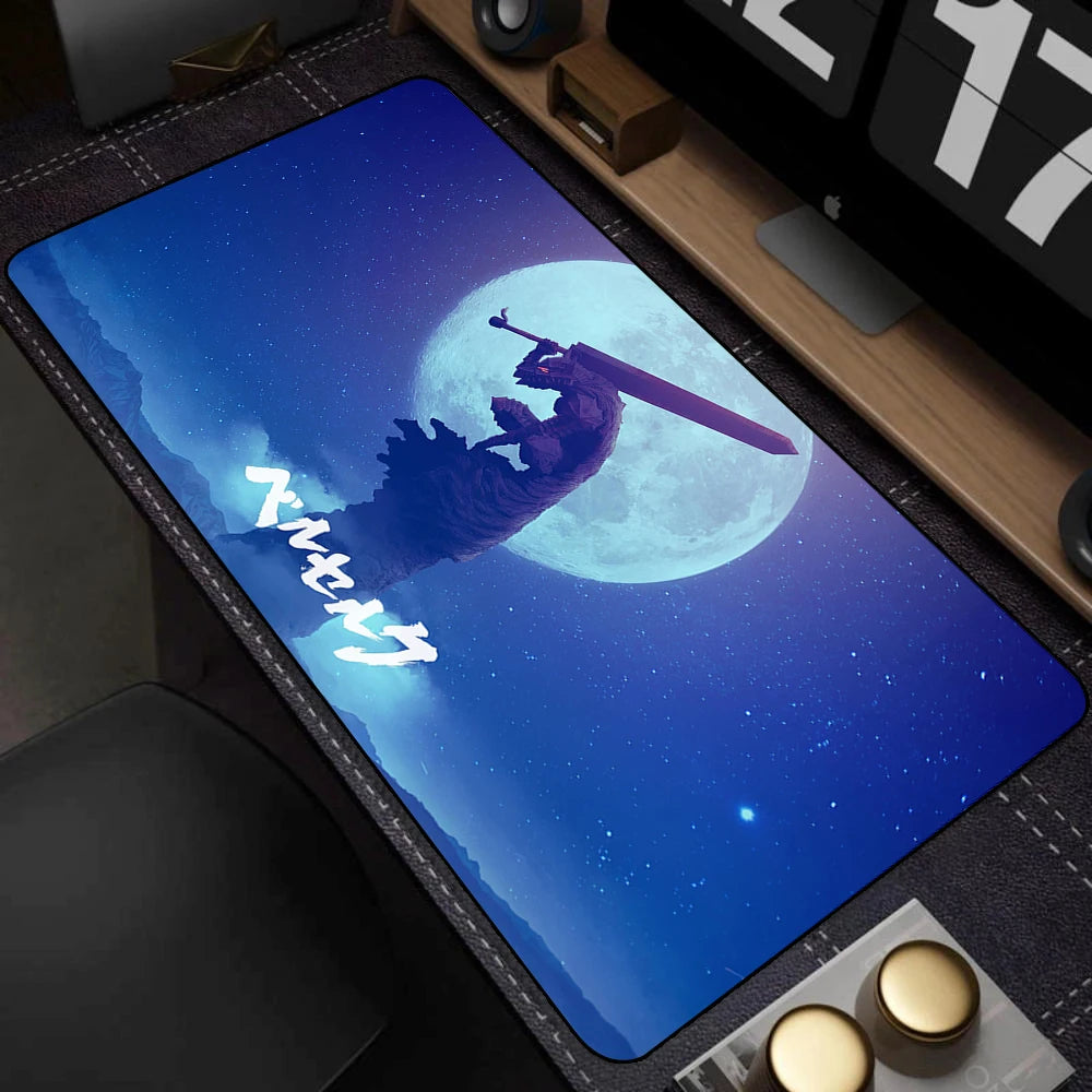 Mouse Mat Berserk Guts Gamer Gaming Mouse Pad Guts Sword in Berserk Computer Accessories Big Keyboard Laptop Padmouse Speed Desk