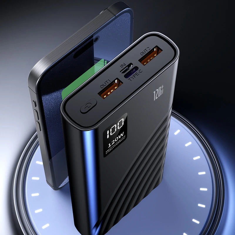 2025 New CCC Certified 20000mAh 74Wh 120W טעינה מהירה Type C Digital Display Magnetic Power Bank for iOS Android