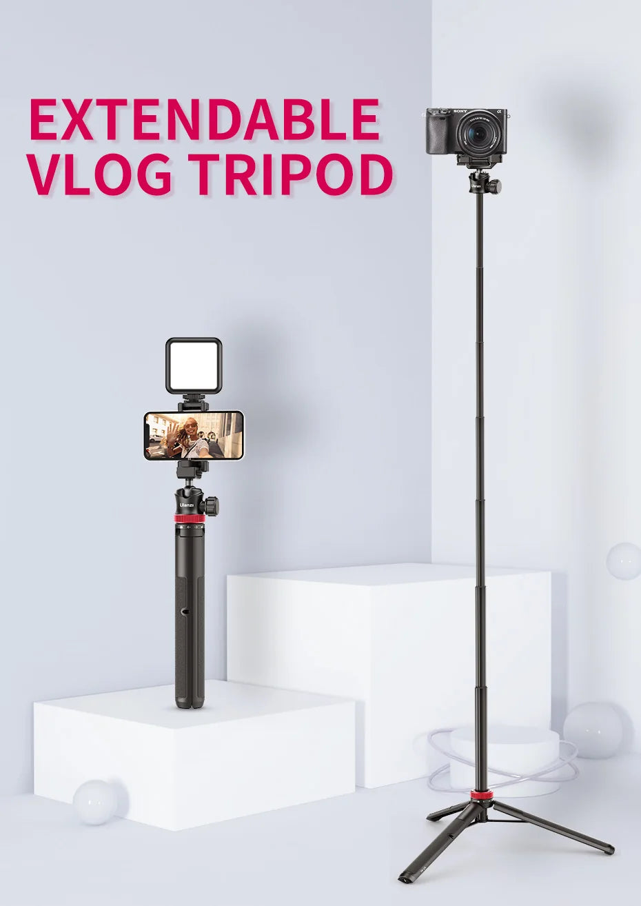 ULANZI TRIPOD MT-44 Tripods Smartphone Vlog Tripods With Cold Shoe Phone Mount Holder For Mobile Tripod Camera Portable SLR