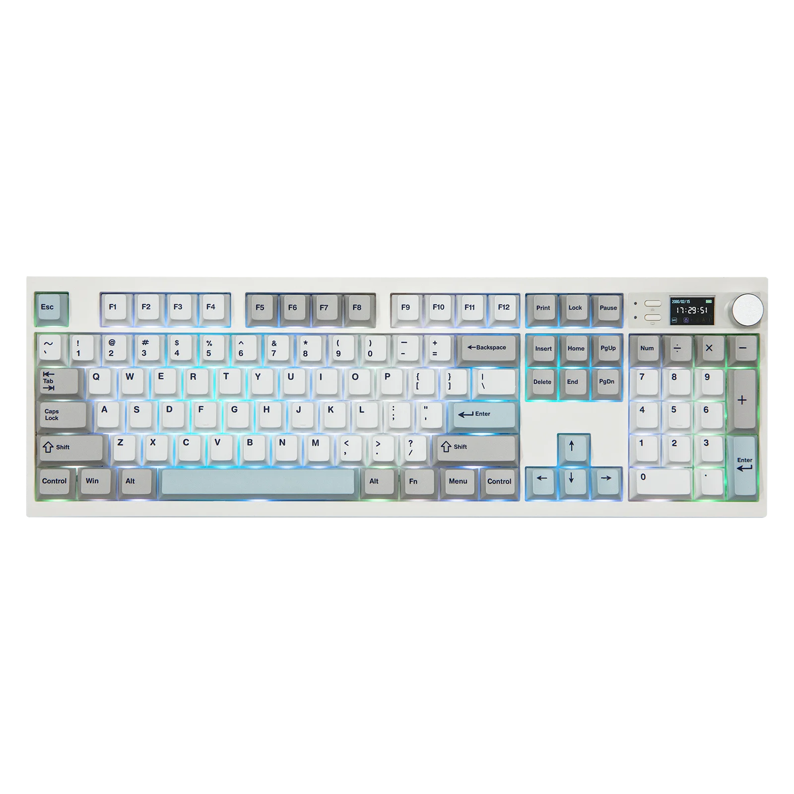 EPOMAKER QK108 100% Full-Sized Layout Wired/BT/2.4Ghz Wireless Mechanical Keyboard with QMK/VIA Custom & RGB Backlights