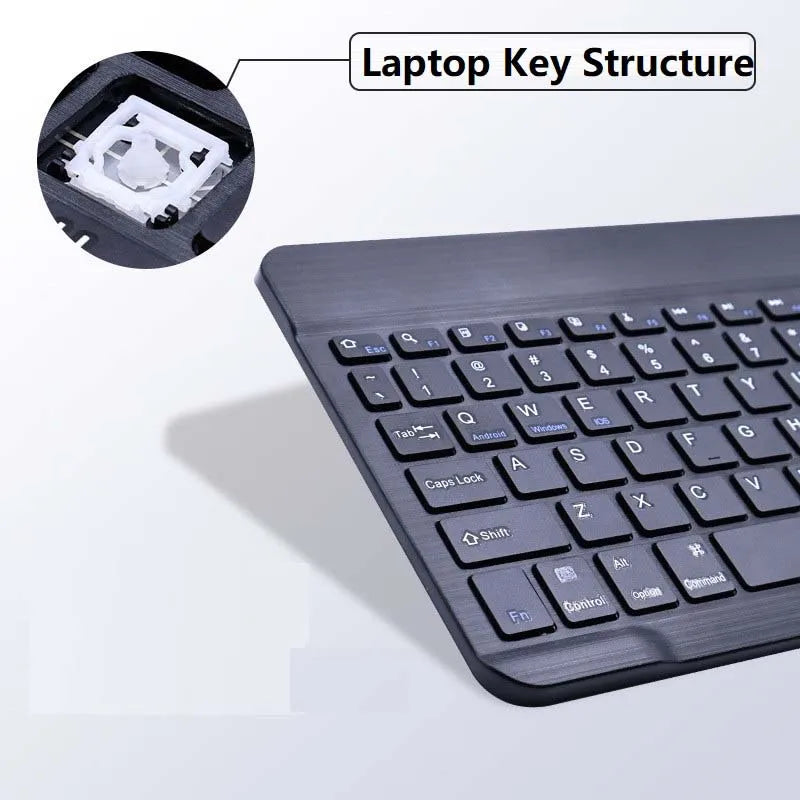 with Bluetooth Keyboard Mouse for Tablet PC 78Key 10inch Rechargeable Wireless Keyboard 1200dpi Mice Set Combo for Laptop
