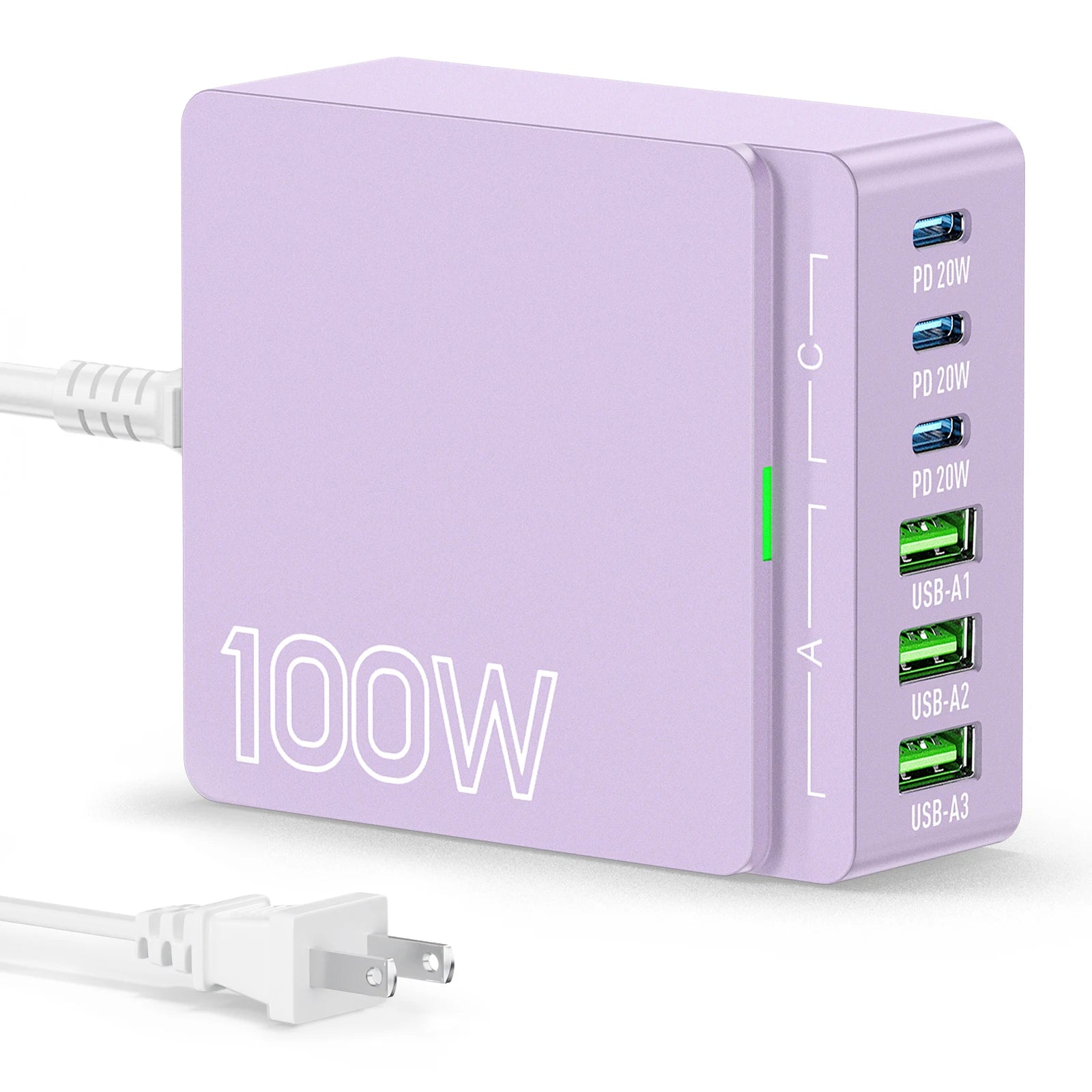 Iseyyox 6-in-1 USB Charging Station (Model: LS-LS100-B-US)