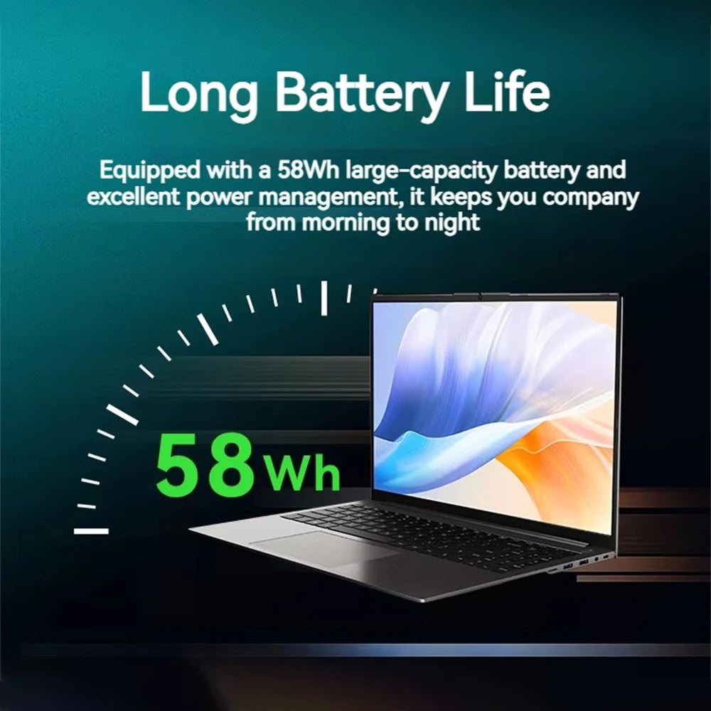 FIREBAT U6B 16 Inch AMDRyzen7 8745HS, AMD Radeon 780M, 16GB DDR5, 512GB SSD ,120Hz 2.5K Display, Wifi6 BT5.1 - WinSupport Tech