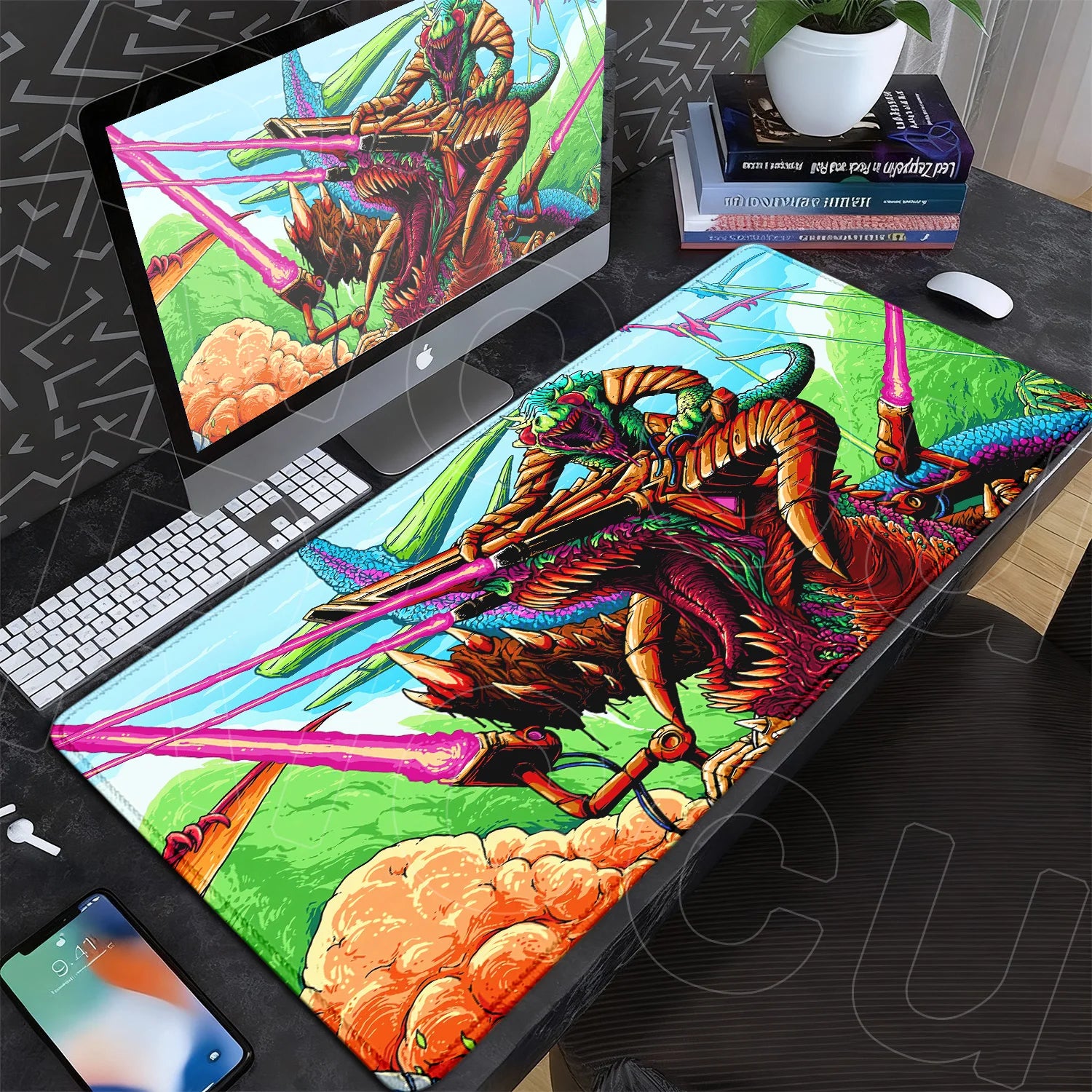 60x35cm Company Office Mice Extend Carpet XXL Hyper Beast Non-slip Rubber Mouse Pad Keyboard Gaming Accessories Cool Monster Mat