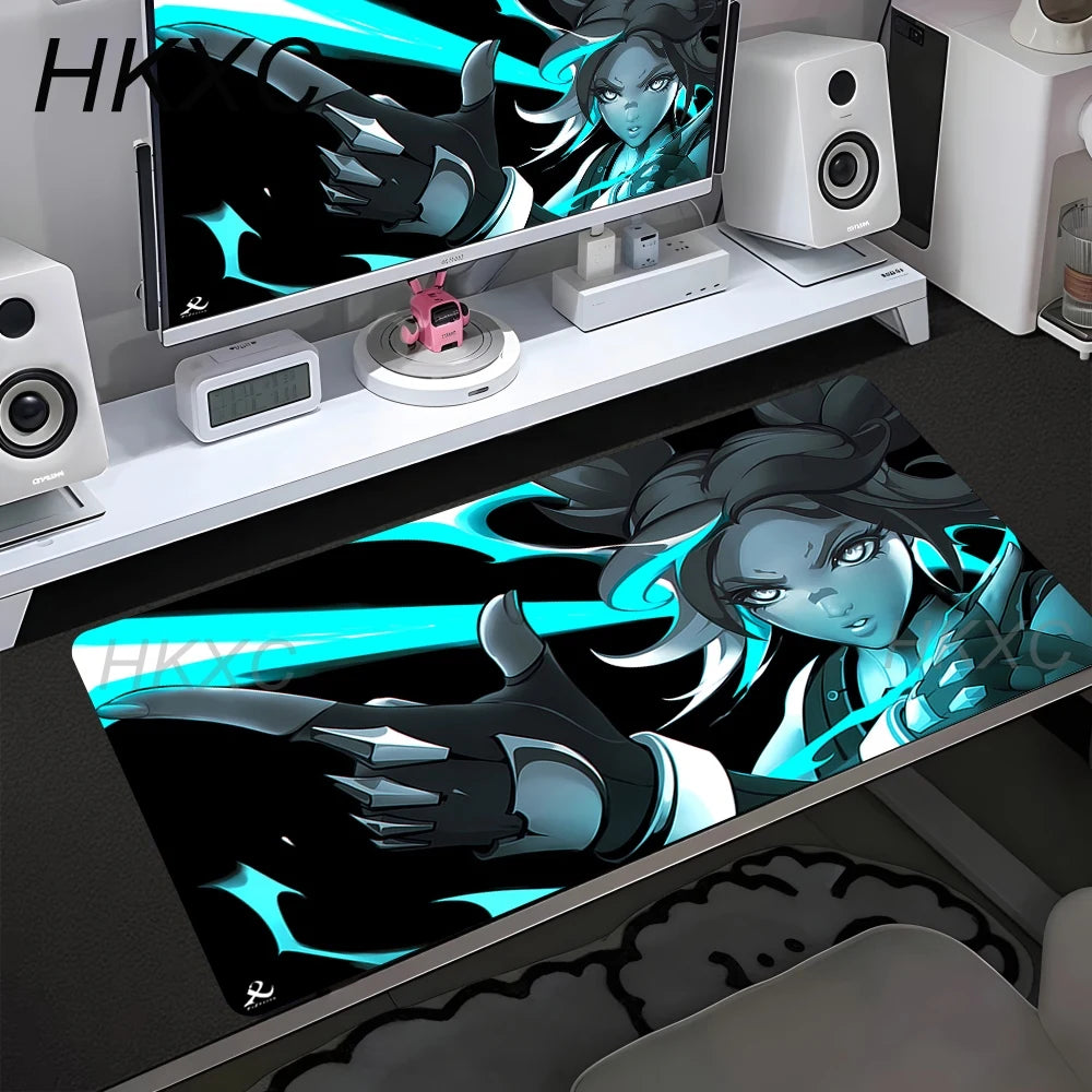 Gaming Valorant Mouse Pads Computer Pad Gamer Girl Desk Xxl PC Cabinet Carpet Kawaii Gamers Accessories Keyboard Hot Mausepad XL