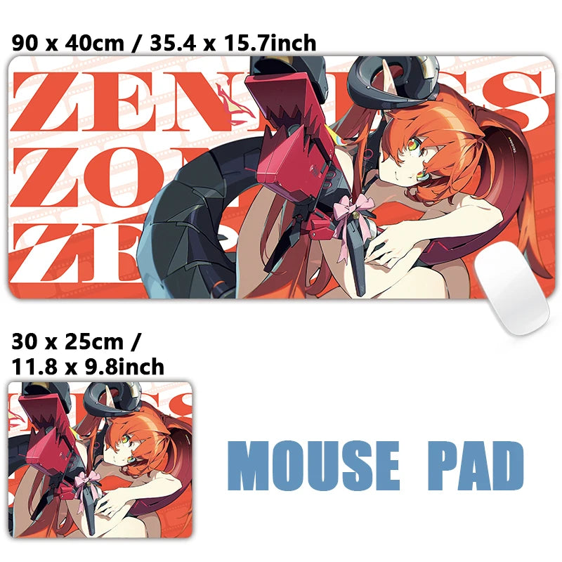ZZZ Gaming Hoshimi Miyabi Ye Shunguang Mouse Pad Evelyn Ellen Zenless Zone Zero Keyboard Desk Mats XXL Anime Girls Mousepad