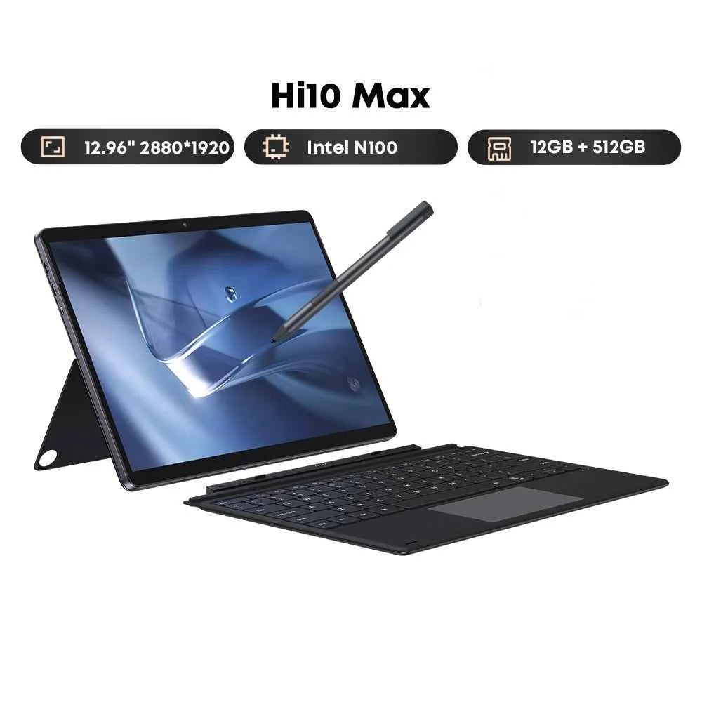CHUWI Hi10 Max Tablet 2 In 1 Tablet PC 12.96inch 3K Display N150/N100 Laptop 12GB RAM 512GB ROM Windows 11 Tablets 2.4G/5G WiFi