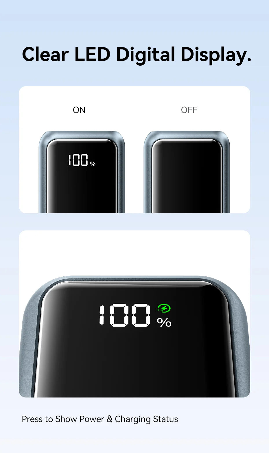 Vention 10000mAh Mini Power Bank 22.5w Portable Charger Built-in USB C Cable PD 3.0 Fast Charging for iPhone 17 Samsung S25 S24